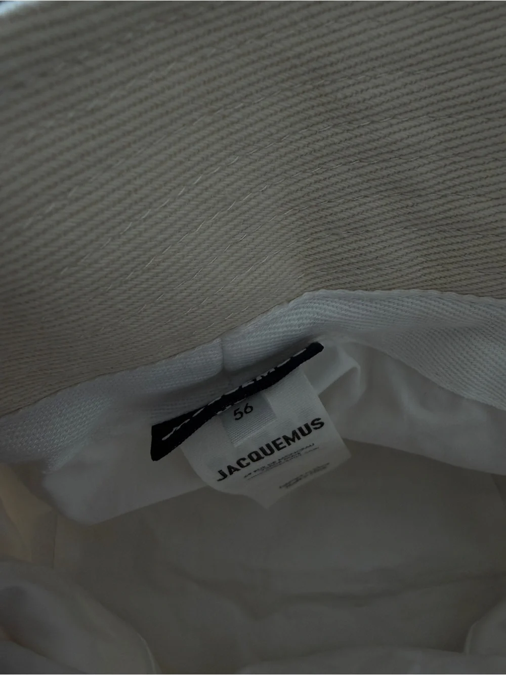 Jacquemus Off White Le Bob Bucket Hat - Size 56